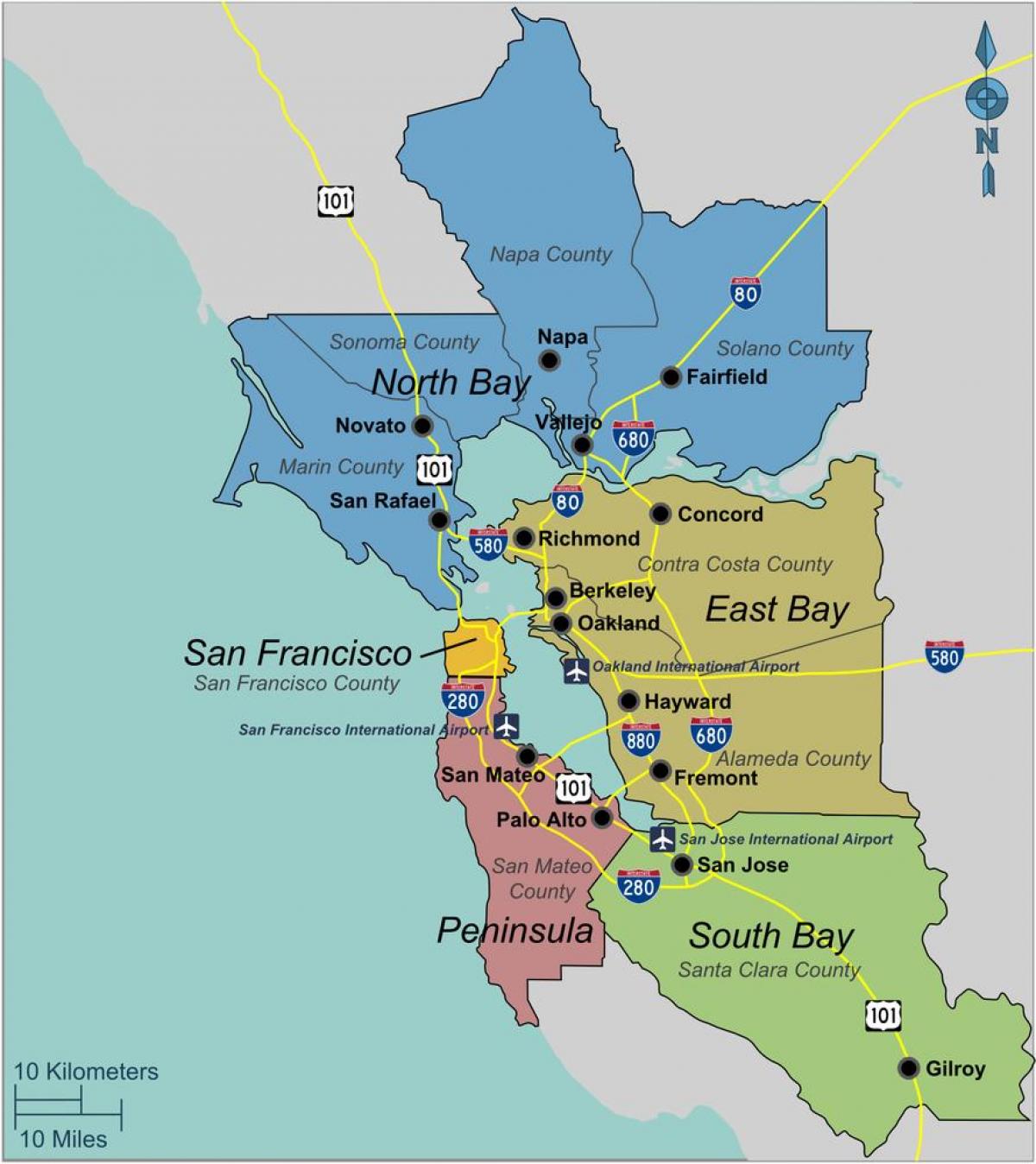 mapa South San Francisco 