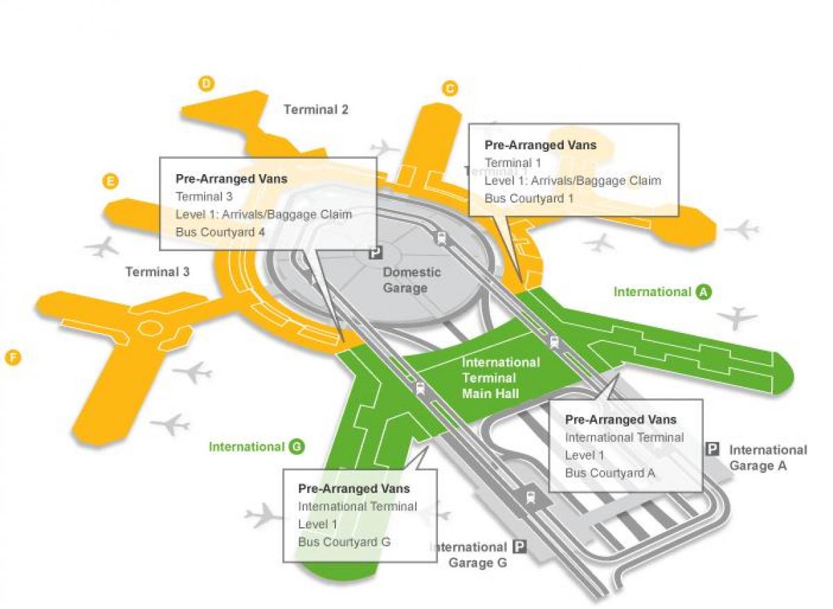 Mapa San Francisco lotnisko odbioru bagażu 