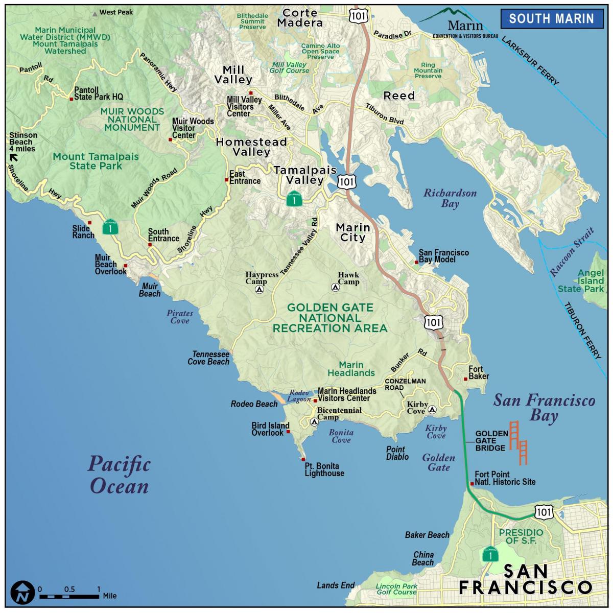 Mapa sekwoje San Francisco