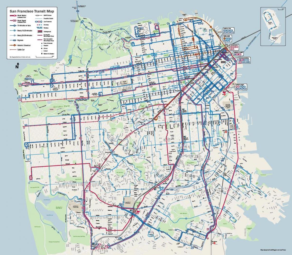 Szyna San Francisco mapie