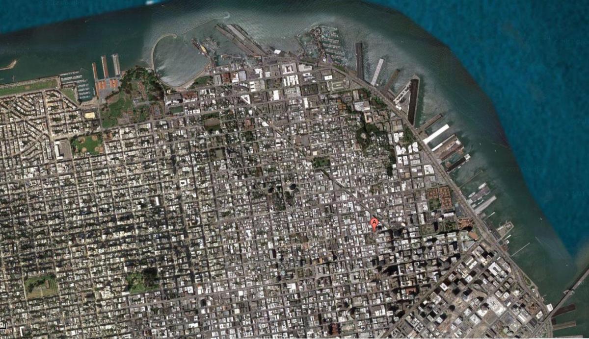 Mapa satelitarna San Francisco 