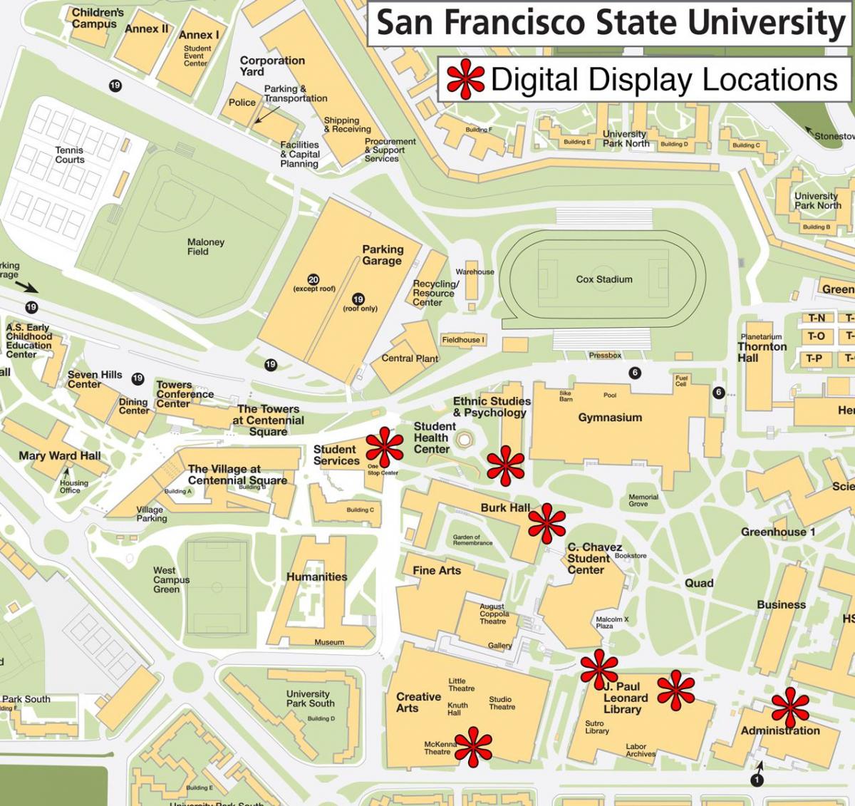 San Francisco state university na mapie