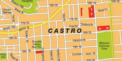 Mapa dzielnicy Castro w San Francisco