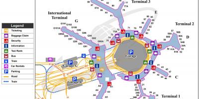 Mapa lotnisko kSFO 