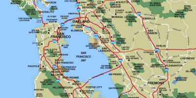 Podróży do San Francisco mapie