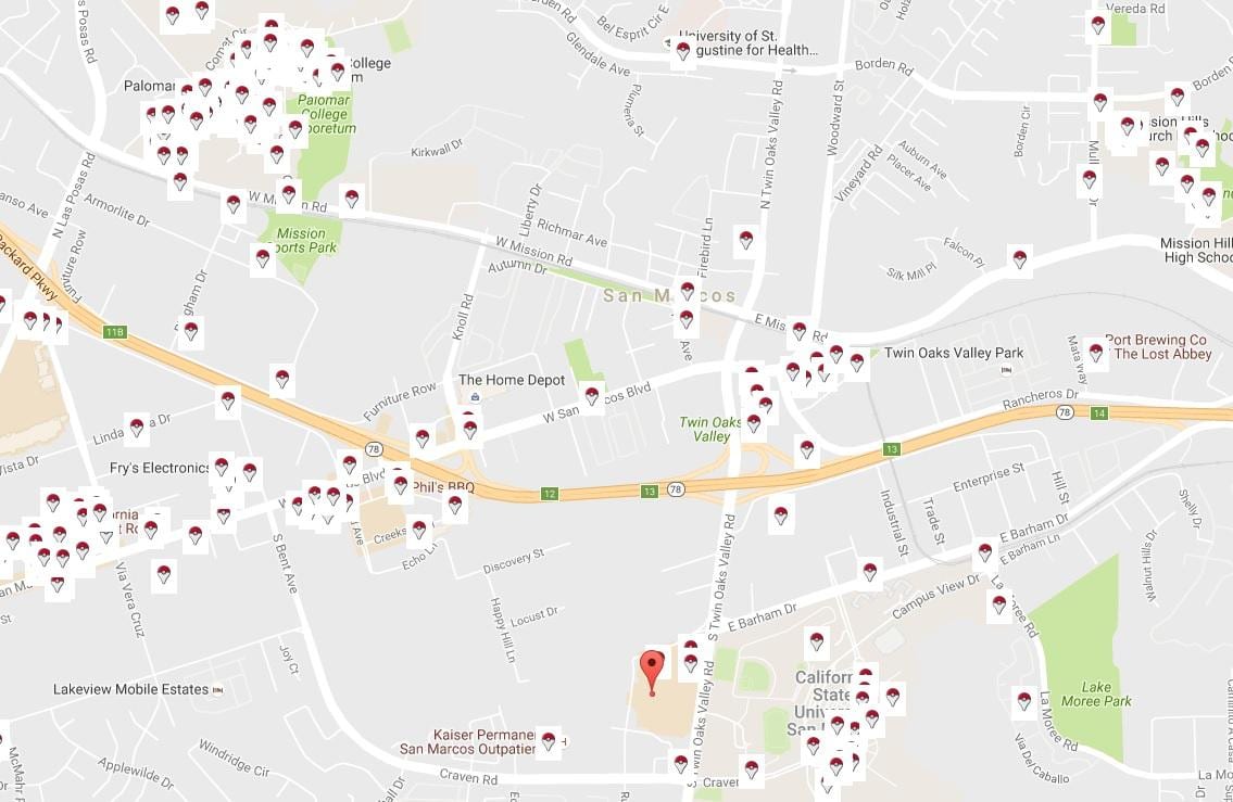 Mapa browarów San Francisco 
