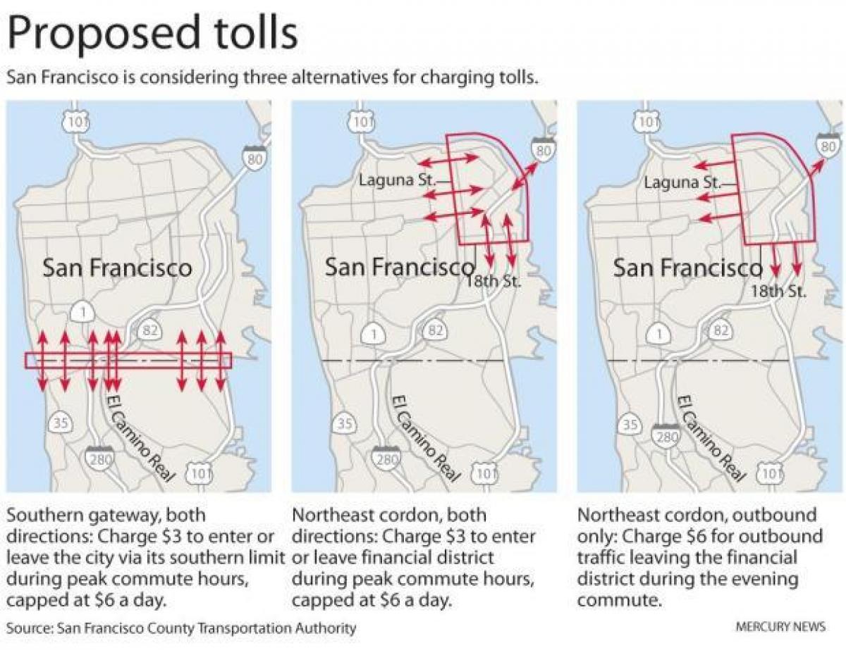 Mapa San Francisco dzwoni