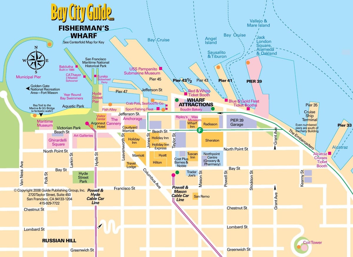 mapa fisherman ' s wharf San Francisco