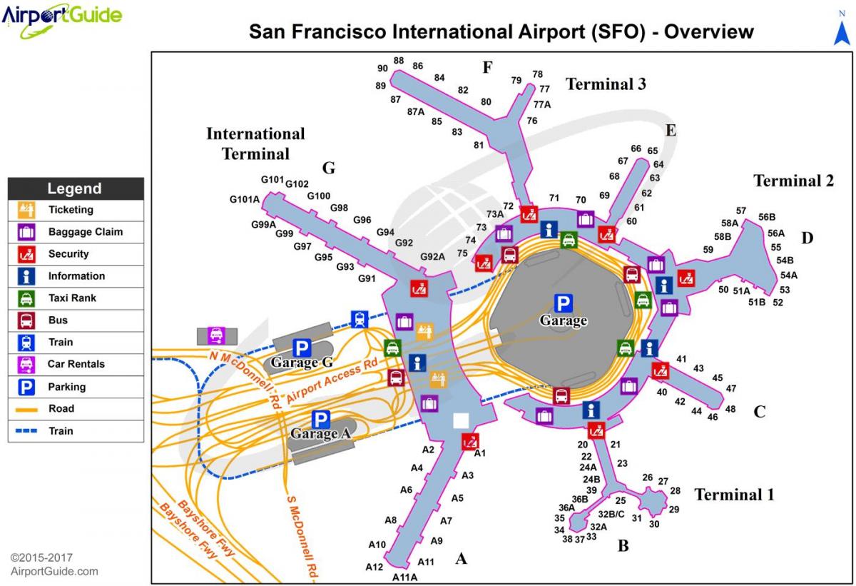 San Francisco international terminal mapie