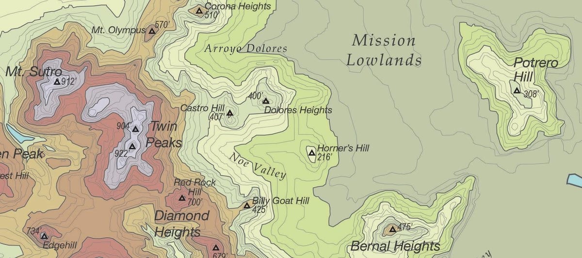 Mapa misji zatokę San Francisco