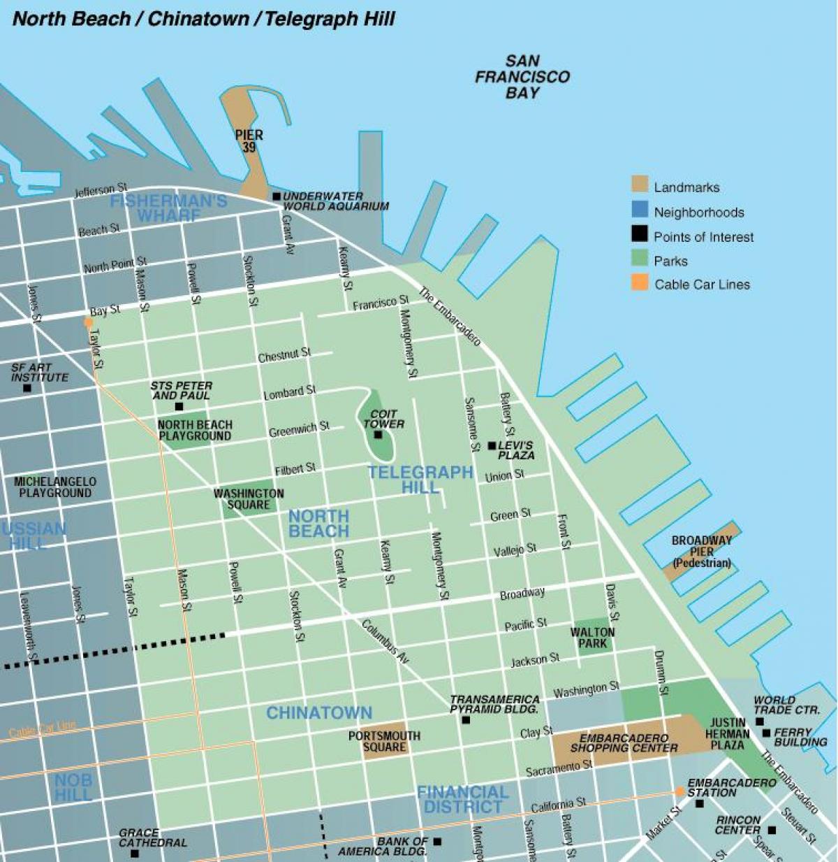 Mapa north beach San Francisco
