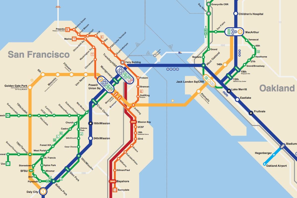San Francisco mapa metra