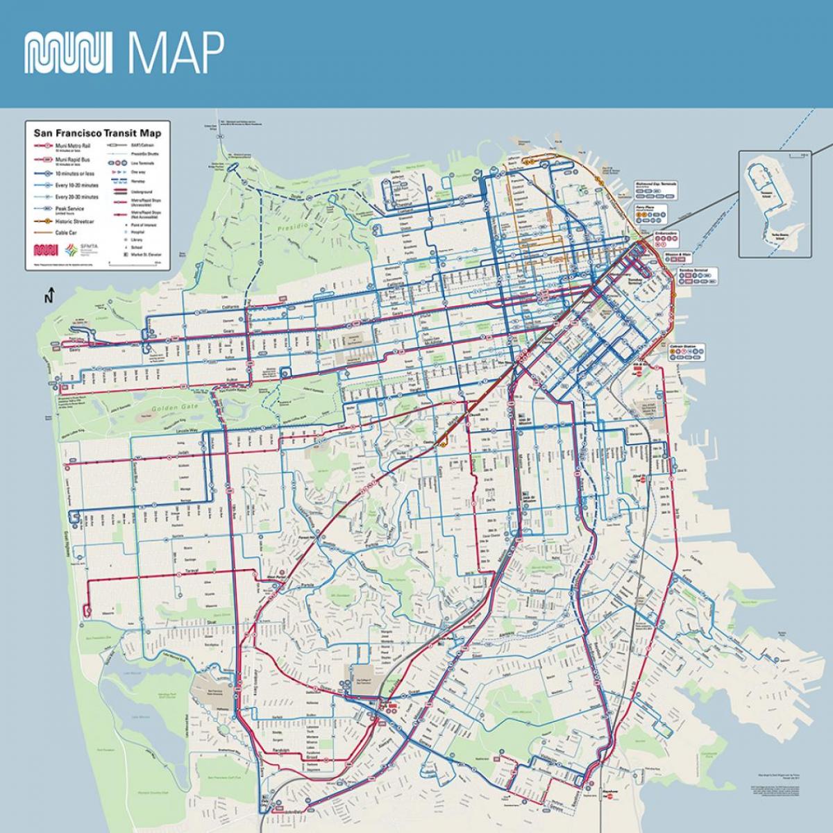 Muni mapie San Francisco