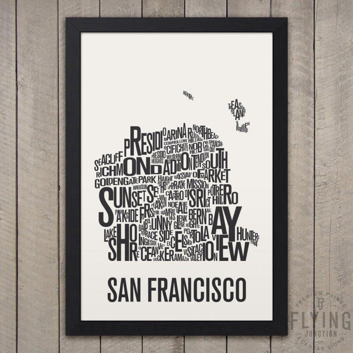 San Francisco typografia mapie