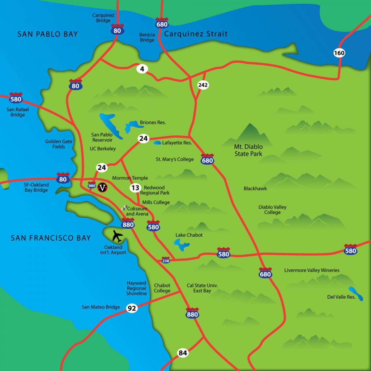 oriental bay Ca mapa