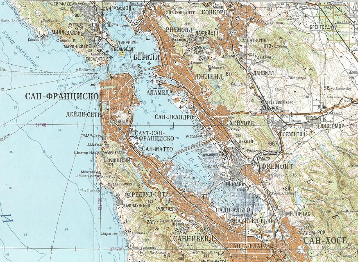 Mapa radziecki-San Francisco