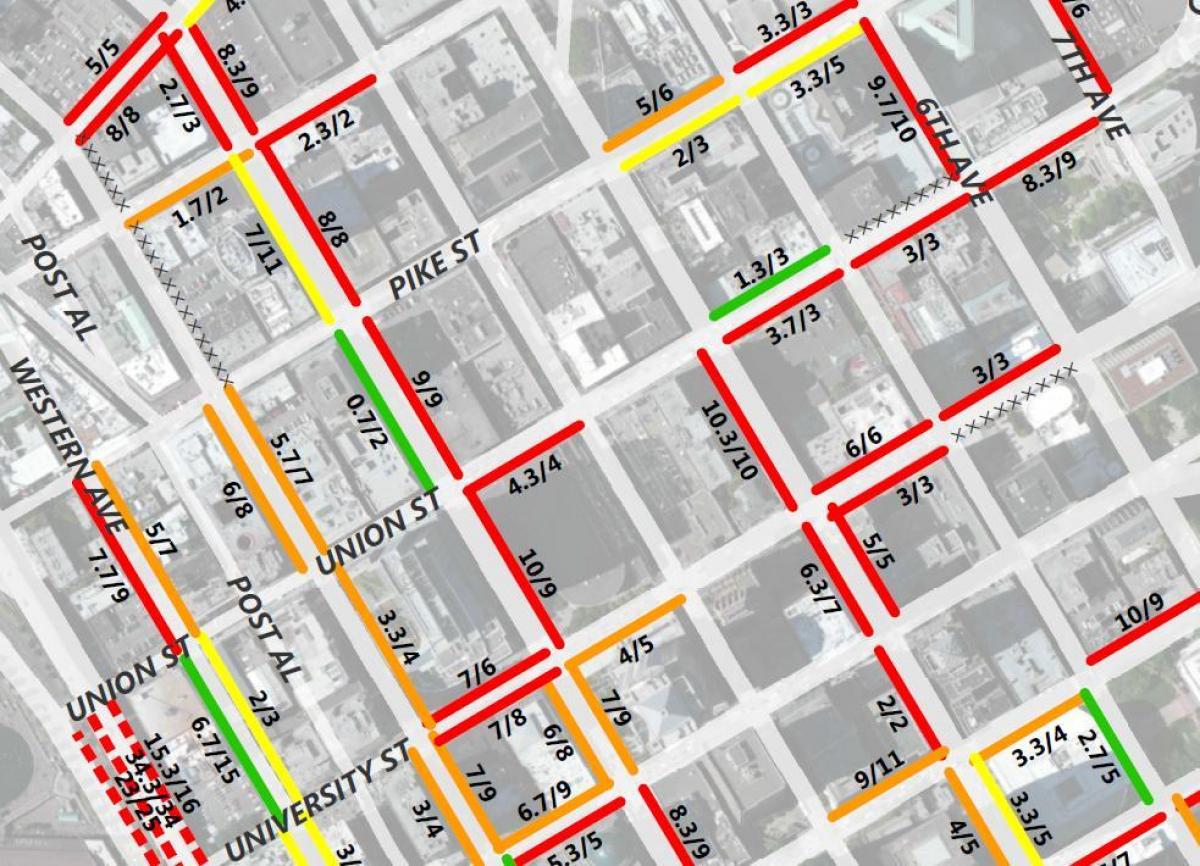 Mapa San Francisco 2 godziny parking