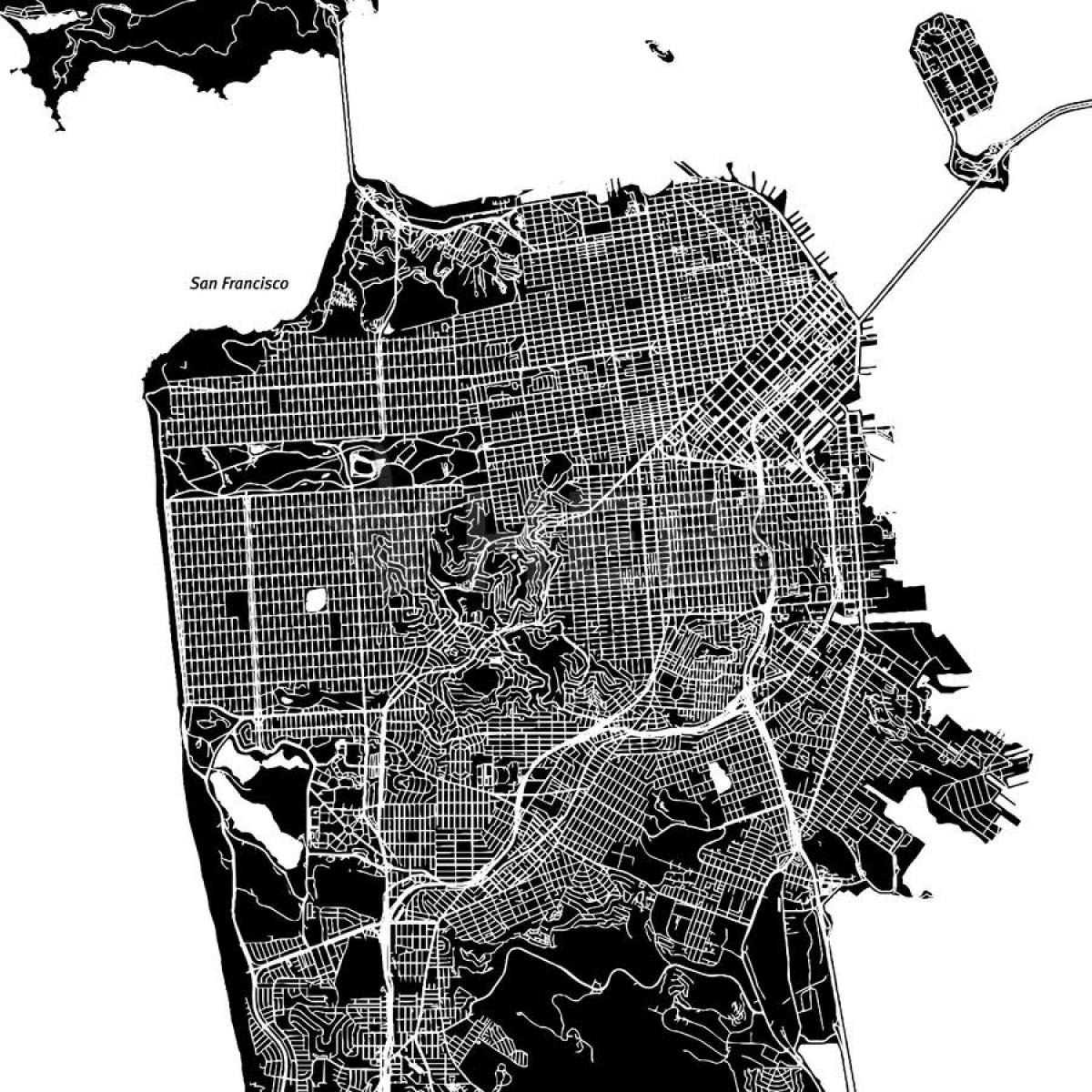 Mapa San Francisco wektor
