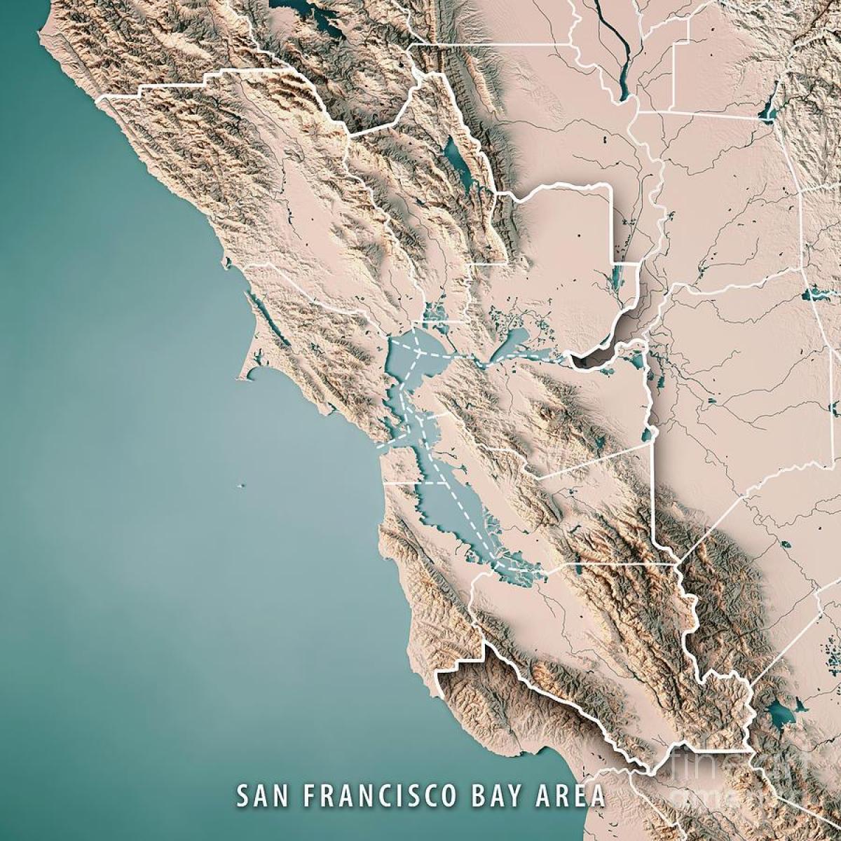 Mapa San Francisco topograficzna 