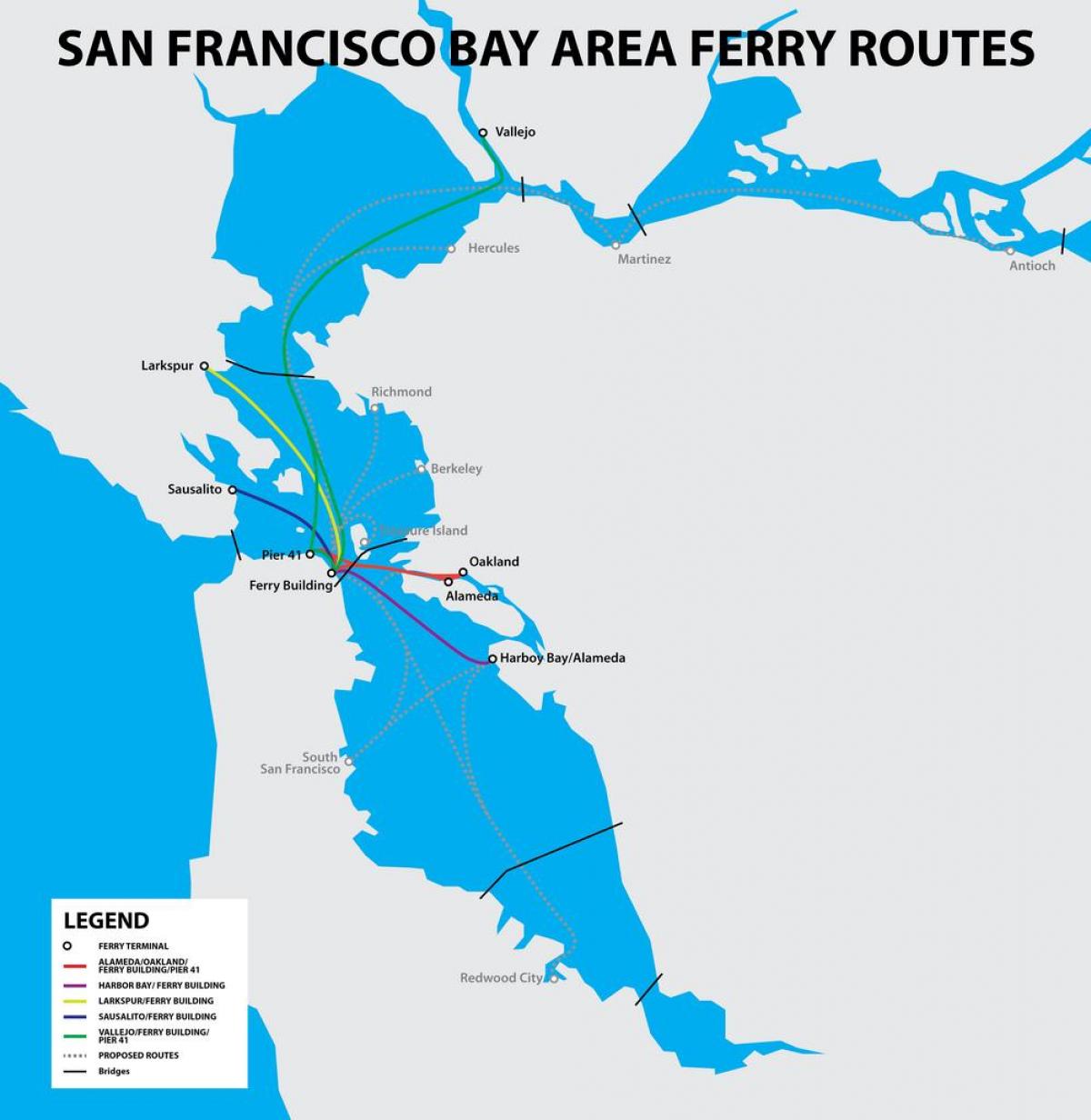 San Francisco prom mapie zatoka 