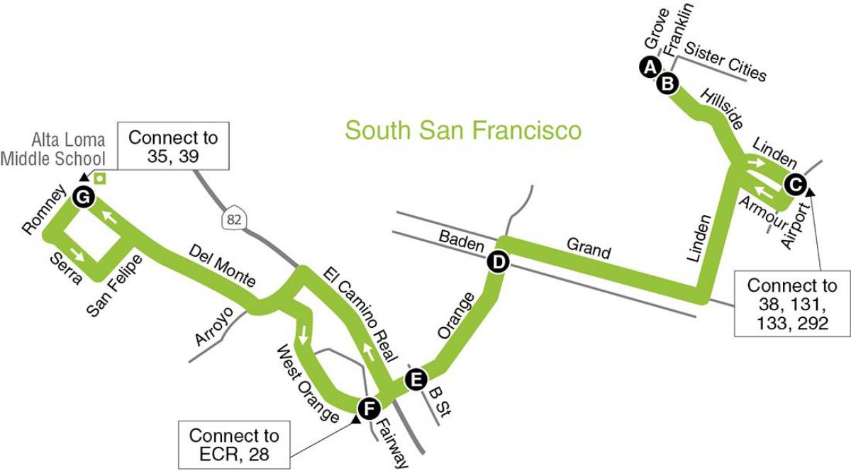 Mapa San Francisco szkoły podstawowej