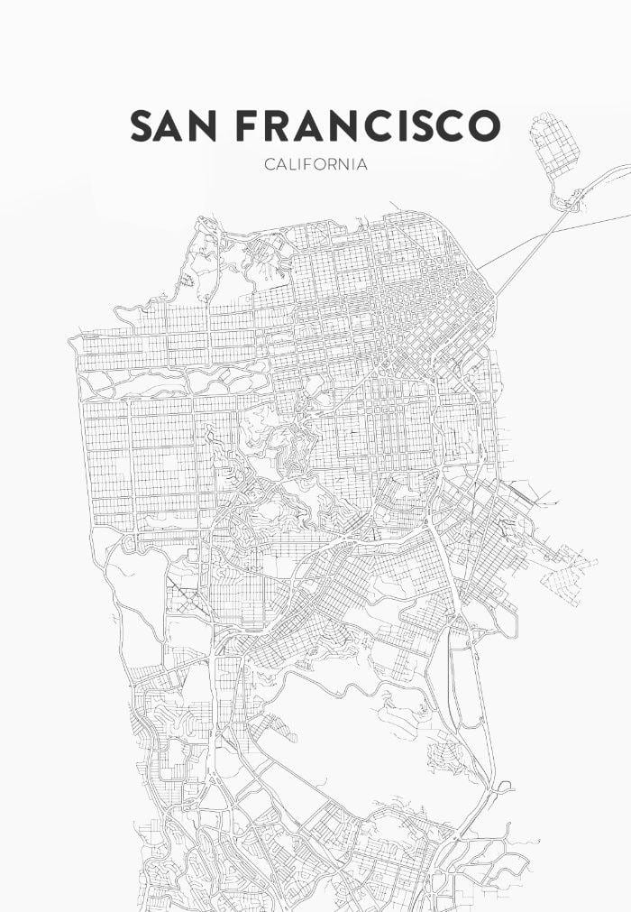 wydrukować mapę San Francisco