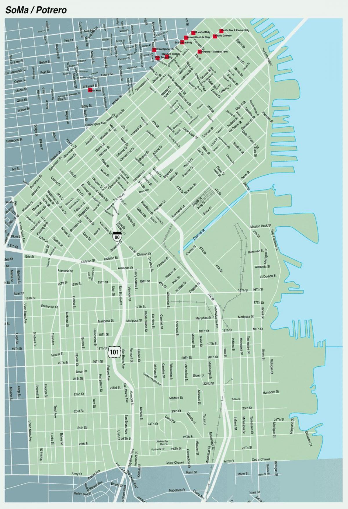 mapa soma w San Francisco