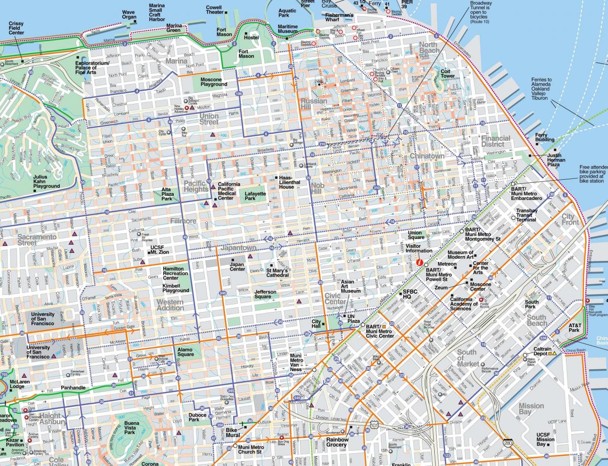 Mapa cała San Francisco