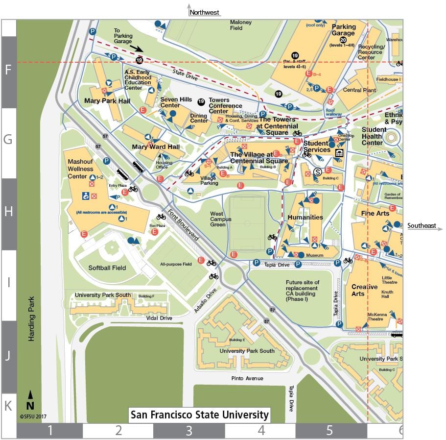 Mapa San Francisco szkole