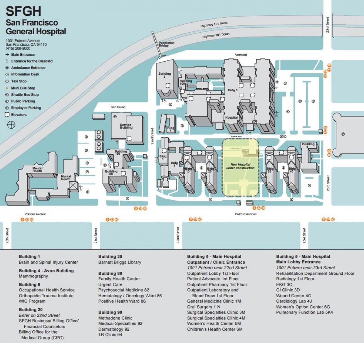 Mapa kampusu SFgh 