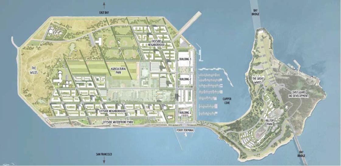 Mapa wyspy skarbów w San Francisco