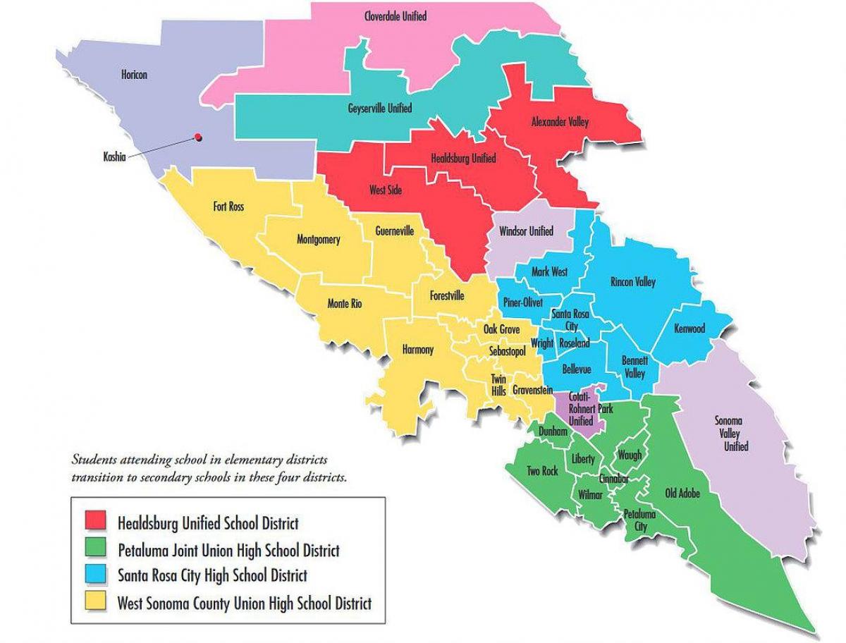 San Francisco szkoła powiat na mapie