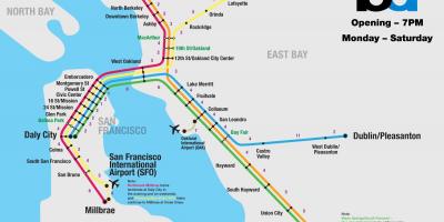 Bart systemu San Francisco mapie