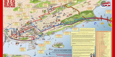 San Francisco-hop-hop-off bus mapie