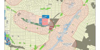 Mapa Ekscelsior dzielnicy San Francisco