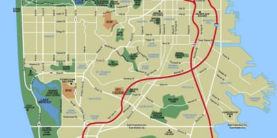 Mapę San Francisco