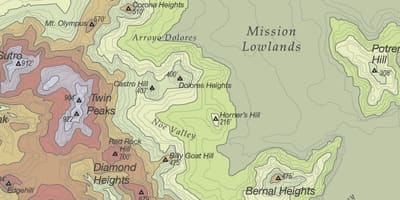Mapa misji zatokę San Francisco
