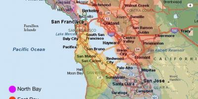 San Francisco mapa i okolicy