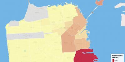 San Francisco state mieszkaniowego mapie