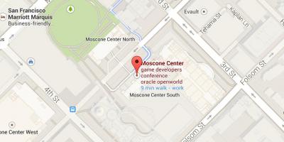 Mapa centrum kongresowego Moscone w San Francisco