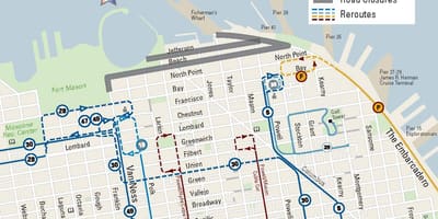 Mapa Muni 28 trasy