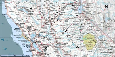 Mapa północ od San Francisco