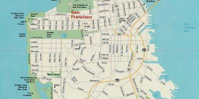 Mapa San Francisco, główne atrakcje
