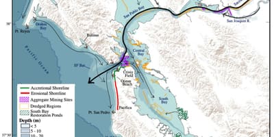 Mapa San Francisco głębokość zatoki 