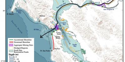 Mapa San Francisco głębokość zatoki 