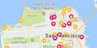 Mapa San Francisco finansowej