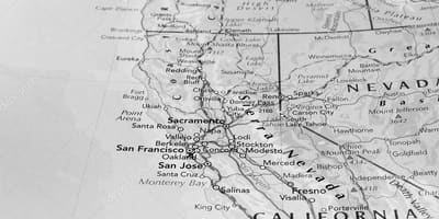 Czarno-biała mapa San Francisco
