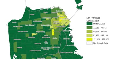 Mapa gęstości zaludnienia San Francisco 