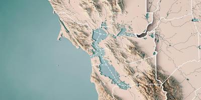 Mapa San Francisco topograficzna 