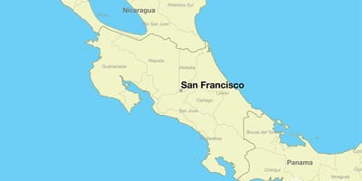 Mapa San Francisco na świat